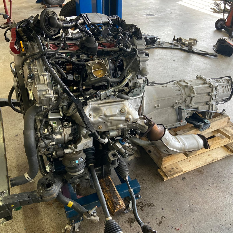 Full engine sitting removed from vehicle